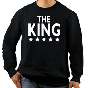 Jaket Sweater Kaos The King Hitam