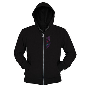 Hoodie Zipper wajah serigala
