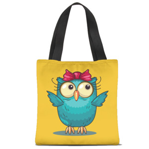 Tas Tote Fullprint Burung hantu yang manis
