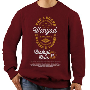 Jaket Sweater wanyad merah marun