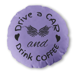 Bantal Bulat Drive a car n drink coffee