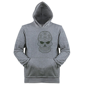 Jaket Hoodie Gray Skull