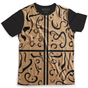 Kaos Fullprint Huruf abstrak 3