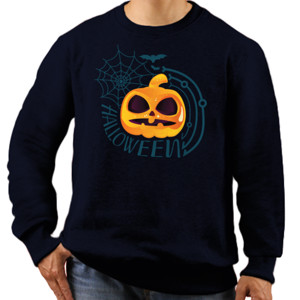 Jaket Sweater halloween single pumpkin t-shirt design