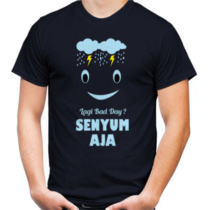 Kaos t-shirt senyum aja