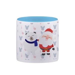 Mug santa klaus dan polar bear