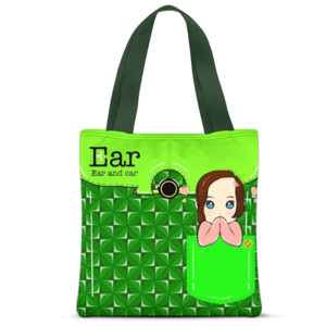 Tas Tote Fullprint Girl pattern