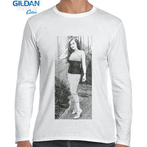 Kaos 12.front_Beauty_woman_sket_pencil_white