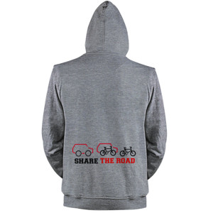 Jaket Hoodie share the road 