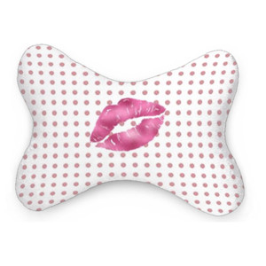 Bantal Mobil Lip Polkadots Pink