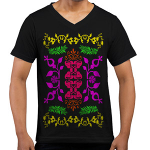 Kaos  Batik Digital Motif Flora