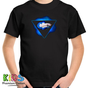 Kaos KAOS IKAN CUPANG - BETTA FISH BLUE RIM IN TRIANGLE