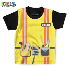 Kaos Anak Full-Print Builder Vest