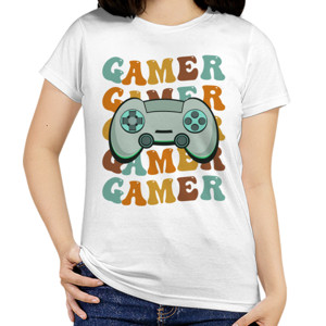 Kaos Konsol Game Gaming Permainan Tipografi