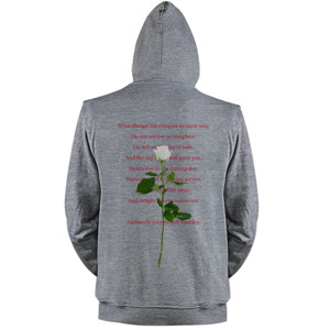 Jaket Hoodie White Rose Flower T-Shirt