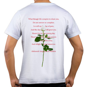 Kaos  White Rose Flower T-Shirt