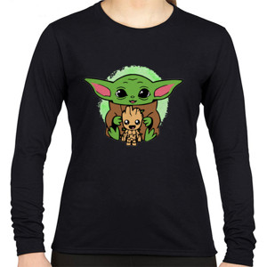 Kaos Baby yoda and wood