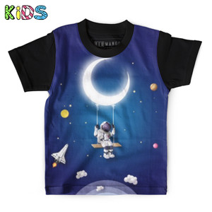 Kaos Anak Full-Print Baju Kaos Anak Astronaut floating in stratosphere