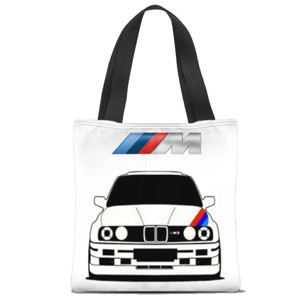 Tas Tote Fullprint Tote Bag Canvas - BMW e30 M3