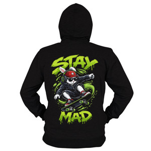 Hoodie Zipper Stay Mad Rabbit Urban Style