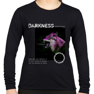Kaos Streetwear Design Wolf Darkness