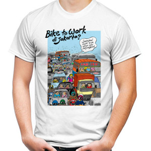 Kaos Mice Cartoon: Bike to Work di Jakarta?