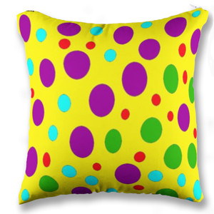 Bantal Sofa Kotak Polkadot Warna -Warni Customic47