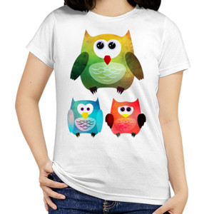 Kaos The Three Cute Owl - Kaos Tiga Burung Hantu Keren