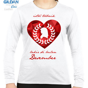 Kaos istri terbaik heart