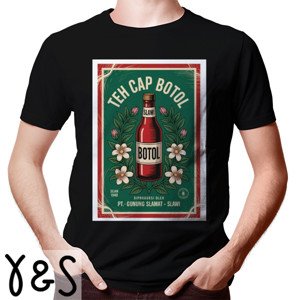 Kaos vintage seri teh cap botol