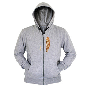 Hoodie Zipper Kaos Gambar Anjing 412