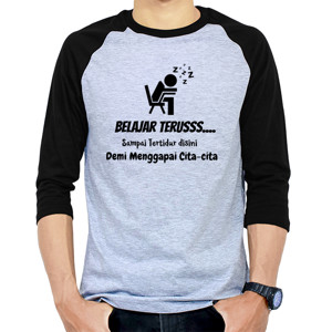 Kaos Raglan KAOS MOTIVASIBELAJAR