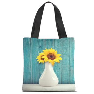 Tas Tote Fullprint Bunga di vas