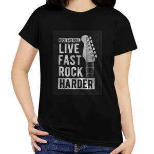 Kaos Kaos Pria Live Fast Rock Harder