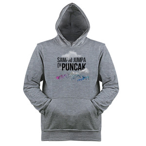 Jaket Hoodie Kaos Gunung - Sampai Jumpa di Puncak - putih