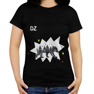 Kaos Baju iLustrasi Beruang Hutan