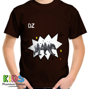 Kaos Baju iLustrasi Beruang Hutan