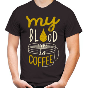 Kaos MY BLOOD TYPE IS COFFEE 4