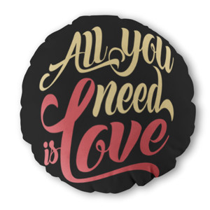 Bantal Bulat ALL YOU NEED IS LOVE 3