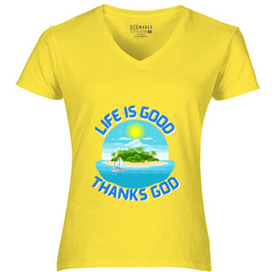 Kaos Life is Good Thanks God - Versi Pulau
