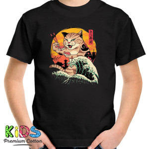 Kaos Japanese Art - Sushi Cat