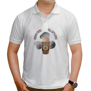 Kaos Polo Kaos Cewek Tema Es Kopi Di Gelas Plastik(Boba)