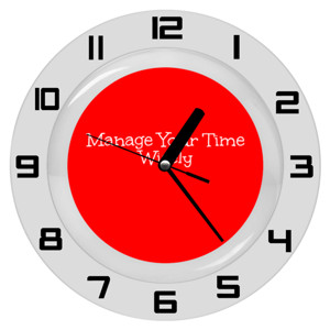 Jam Dinding Manage Your Time Wisely