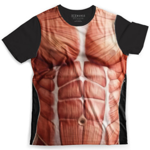 Kaos Fullprint Kaos Otot Six pack Pria