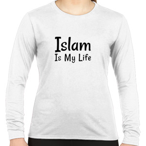 Kaos Kaos islam is my life warna putih