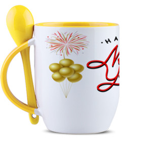 Mug Sendok Sendok Happy New Year - Customic47