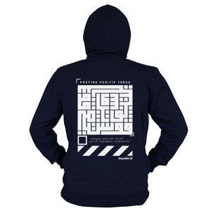 Hoodie Zipper Posting Positif Terus - Versi Kufi