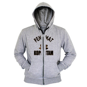 Hoodie Zipper Penikmat Kopi Hitam
