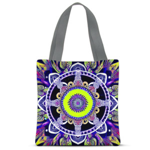 Tas Tote Fullprint Tas Tote Full Print Lukisan Colorful Mandala 6