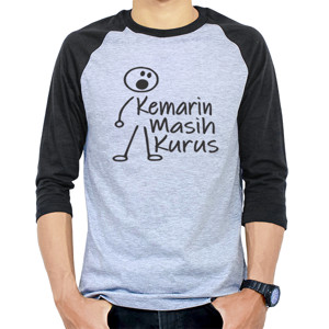 Kaos Raglan Gemuk kurus